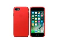Case Iphone 7 Leather/Couro/Silicone Red em Computech Paraguay