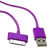Cabo de Dados USB para iPhone 4/4s/Ipad - Lilás