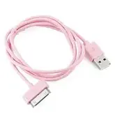 Cabo de Dados USB para iPhone 4/4s/Ipad - Rosa