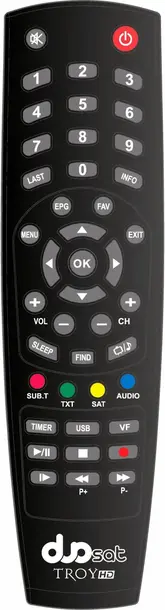 Controle Remoto Receptor Duosat Troy HD