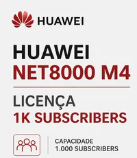 Huawei Licença Net8000 M4 1K Ppoe Subscribers em Excell Informática
