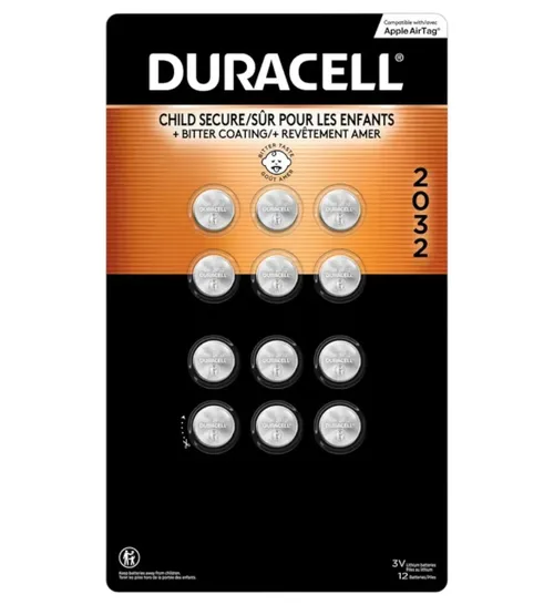Duracell Bateria Cr2032 Moeda De Litio Pack 12 Unidades