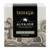 Alfajor Artesanal Tatakua Recheado Doce De Leite Cobertura Chocolate Branco 80G