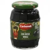 AZEITONAS CARBONELL PRETA COM CAROÇO 200G