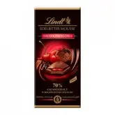 Barra Chocolate Lindt Amargo 70% Mousse De Cereja Com Chili 150G