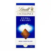 BARRA CHOCOLATE LINDT EXCELLENCE AO LEITE EXTRA CREMOSO 100G