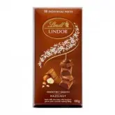 Barra Chocolate Lindt Lindor Ao Leite Com Avelãs 100G