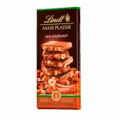 BARRA CHOCOLATE LINDT MAXI AO LEITE E AVELÃS 150G