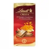 Barra Chocolate Lindt Premium Ao Leite Com Crocante Cresta 100G