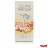 BARRA DE CHOCOLATE LINDT BRANCO COM AMÊNDOAS 100G