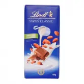 Barra De Chocolate Lindt Classica Ao Leite Com Amêndoas 100G