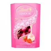 Bombom Lindt Lindor Creme De Morango 200G Caixa Regular