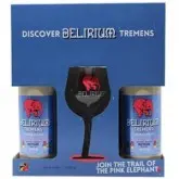 CERVEJA DELIRIUM TREMENS KIT 2 GARRAFAS 750ML + 1 COPO