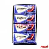 CHICLETES TRIDENT AMERICANO MIRTILO C/ ROMÃ DISPLAY C/ 12 UND
