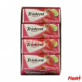 CHICLETES TRIDENT AMERICANO MORANGO C/ LIMÃO DISPLAY C/ 12 UND
