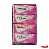CHICLETES TRIDENT AMERICANO TUTTI FRUTTI (ROSA) DISPLAY C/ 12 UND