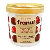 Framboesa Coberta De Chocolate Ao Leite E Branco Franuí Pote 150G