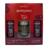 KIT 2 VINHOS SANTA CAROLINA TINTO SUAVE 750ML COM COPO PERSONALIZADO