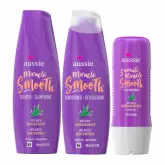 KIT AUSSIE SHAMPOO 400ML + CONDICIONADOR 400ML + MASCARA 3 MINUTOS 236ML SMOOTH
