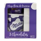 KIT CANECA PERSONALIZADA MILKA COM 3 BARRAS CHOCOLATE 55G