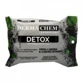 LENÇO DEMAQUILANTE DERMACHEM DETOX COM ARGILA NEGRA E CARVÃO ATIVADO 25 UNIDADES