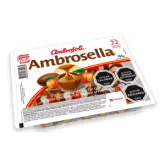 MINI OVINHOS AO LEITE RECHEIO DE CREME DE AVELÃ AMBROSELLA BANDEJA 184G AMBROSOLI