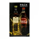 WHISKY BLACK STONE KIT 1 GARRAFA DE 1 LITRO + 1 COCA COLA DE 1,5 LITROS