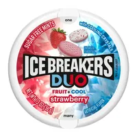 Bala Ice Breakers Fruit + Cool Morango 36G em Flash Importados