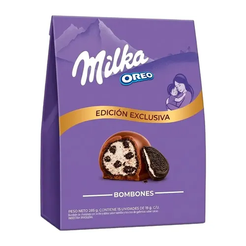 Bombóm Milka Oreo Presente Pacote X15 Unidades 285G