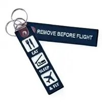 Keychain Remove Before Flight Eat Sleep Fly em Gaba Hobby