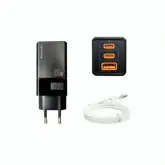 Ac Cel Fonte Ecopower Ep-7025 65W/ 1Usb/2Uc/Tc Preto