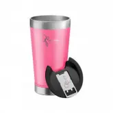 Copo Termico Ghis Pink 473Ml Com Tampa E Abridor