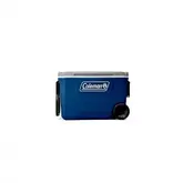 Cx Termica Coleman 62Qt 58.7Lts Azul Com Rodas*