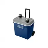 Cx Termica Coleman 65Qt 61.5Lts Azul Com Rodas*