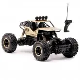 Automodelo Carro Elétrico Rock Crawler 6386 - Escala 1/16 - 25km/h - Recarregável - Com Controle - Preto e Dourado