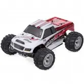 Automodelo Carro Elétrico WLtoys A979-B - Escala 1/18 - 50km/h - Recarregável - Com Controle - Branco e Vermelho