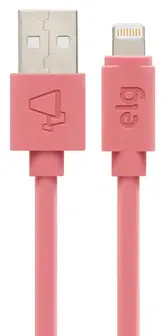Cabo ELG L815PKMAX - Lightning - Elastômero Termoplástico - 12W/2.4A - 1.5M - Rosa