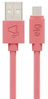 Cabo ELG M515PKMAX - Micro USB - Elastômero Termoplástico - 12W/2.4A - 1.5M - Rosa