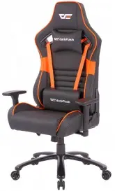 Cadeira Gamer DarkFlash RC-800 - Ajustável - Com Almofadas - Preto e Laranja