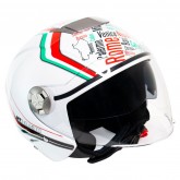 Capacete MT Helmets City Eleven Italy - Aberto - Tamanho M - Branco