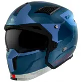 Capacete MT Helmets Streetfighter SV S Totem C17 - Destacável - Tamanho M - Com Viseira Extra - Matt Pearl Blue