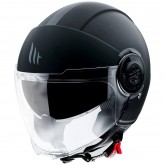 Capacete MT Helmets Viale SV Solid A1 - Aberto - Tamanho XL - Com Óculos Interno - Matt Black