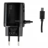 Carregador Moxom MX-HC78 - 2x USB - Com Cabo MicroUSB - Preto