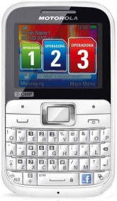 Celular Motorola EX117 3 Chips 4 Bandas Rosa