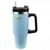 Copo Térmico Ecopower EP-G025 - 900mL - Com Canudo - Azul Claro