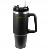 Copo Térmico Ecopower EP-G025 - 900mL - Com Canudo - Preto