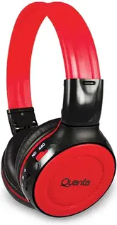 Fone de Ouvido com MP3 Quanta QTMHP-0660 - Bluetooth - MicroSD - Preto e Vermelho