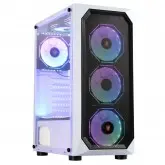 Gabinete Gamer Satellite K876 - 36 x 19.2 x 45 cm - Com Fan RGB - Branco