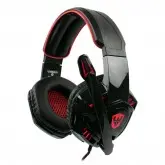Headset Gamer Satellite AE-365 - Com Fio - Driver 40mm - Preto e Vermelho