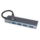 Hub Moxom Mx-Hb01 - 4 Portas - Usb - 5 Gb/S - Cinza